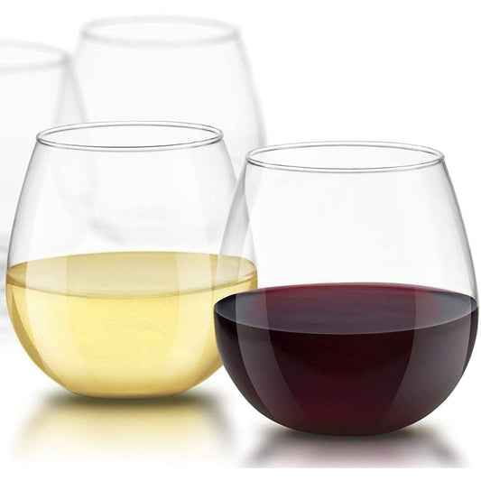 Glass Etched Stemless Wine Glass