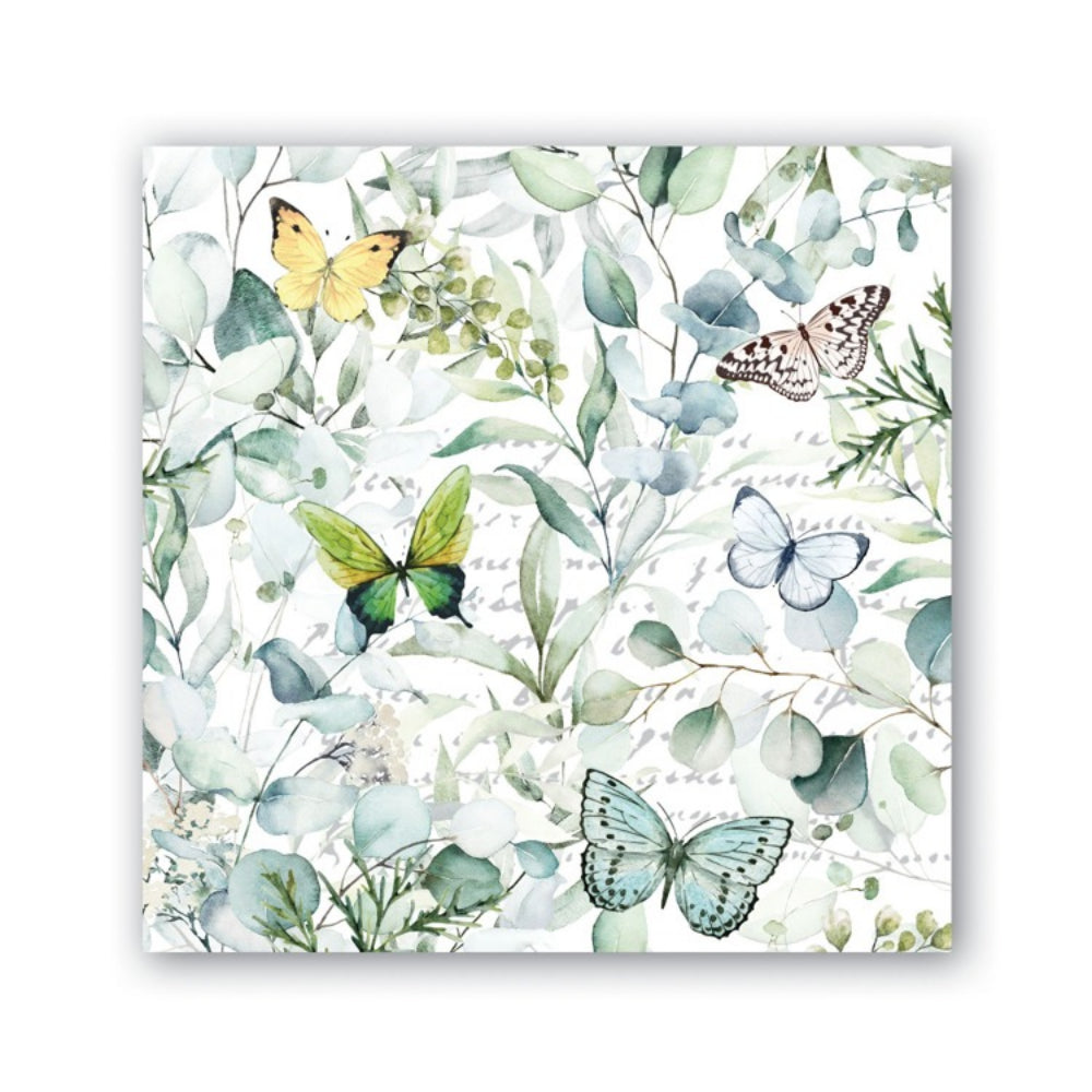 Michel Design Works Butterfly Fields Cocktail Napkins - Pack of 20