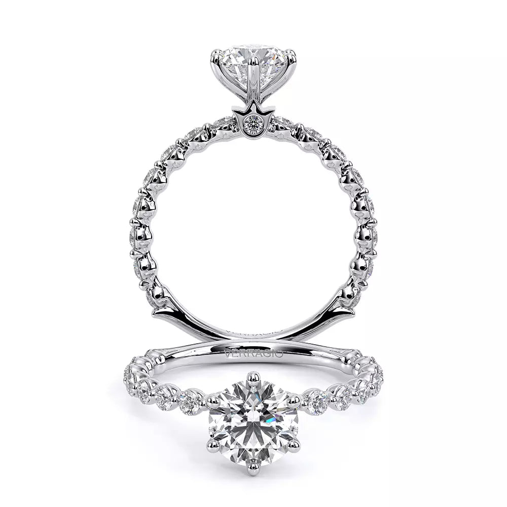 Verragio Renaissance 14k Gold 6 Prong Round Diamond Engagement Ring