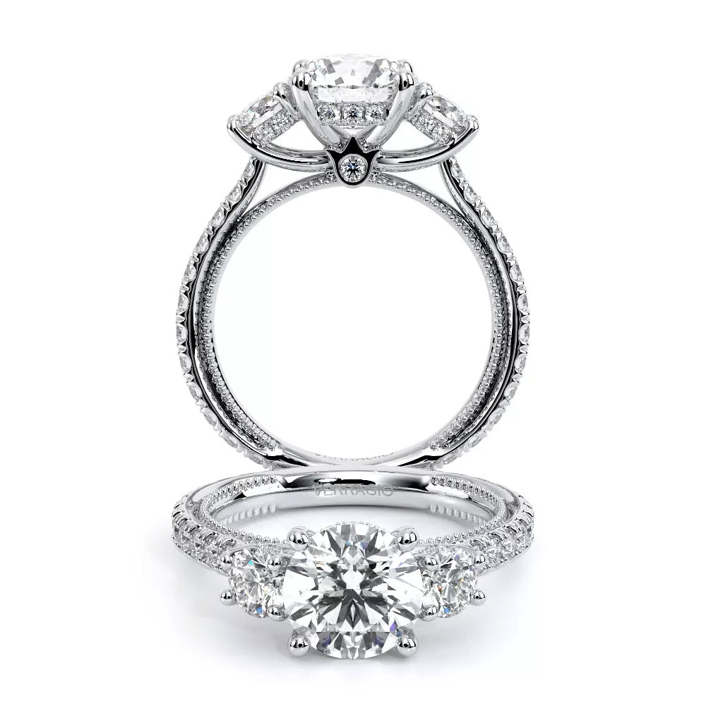 Verragio Renaissance 14k Three-Across Round Diamond Engagement Ring