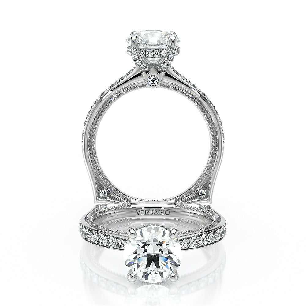 Verragio Vanguard 14k White Gold Round Diamond Engagement Ring