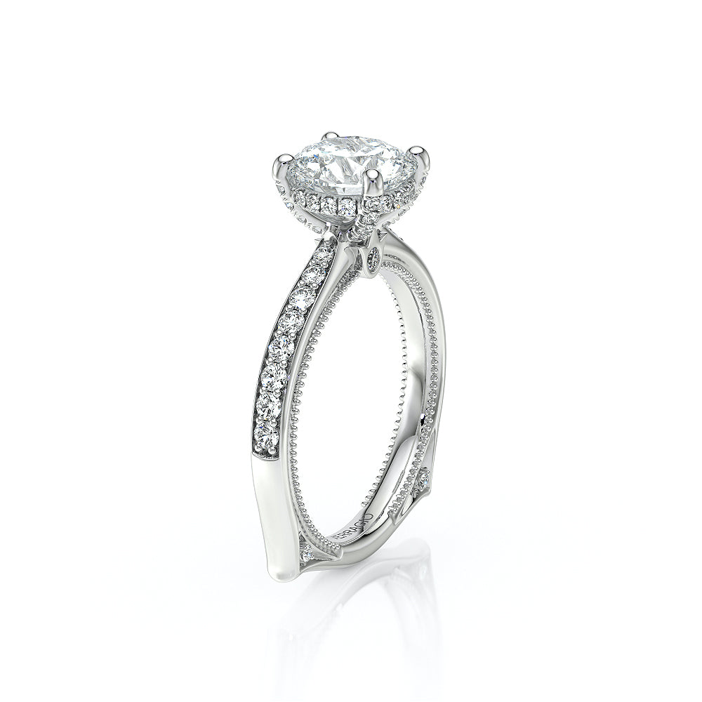 Verragio Vanguard 14k White Gold Round Diamond Engagement Ring