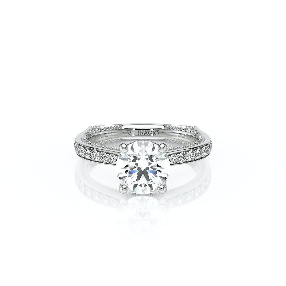 Verragio Vanguard 14k White Gold Round Diamond Engagement Ring