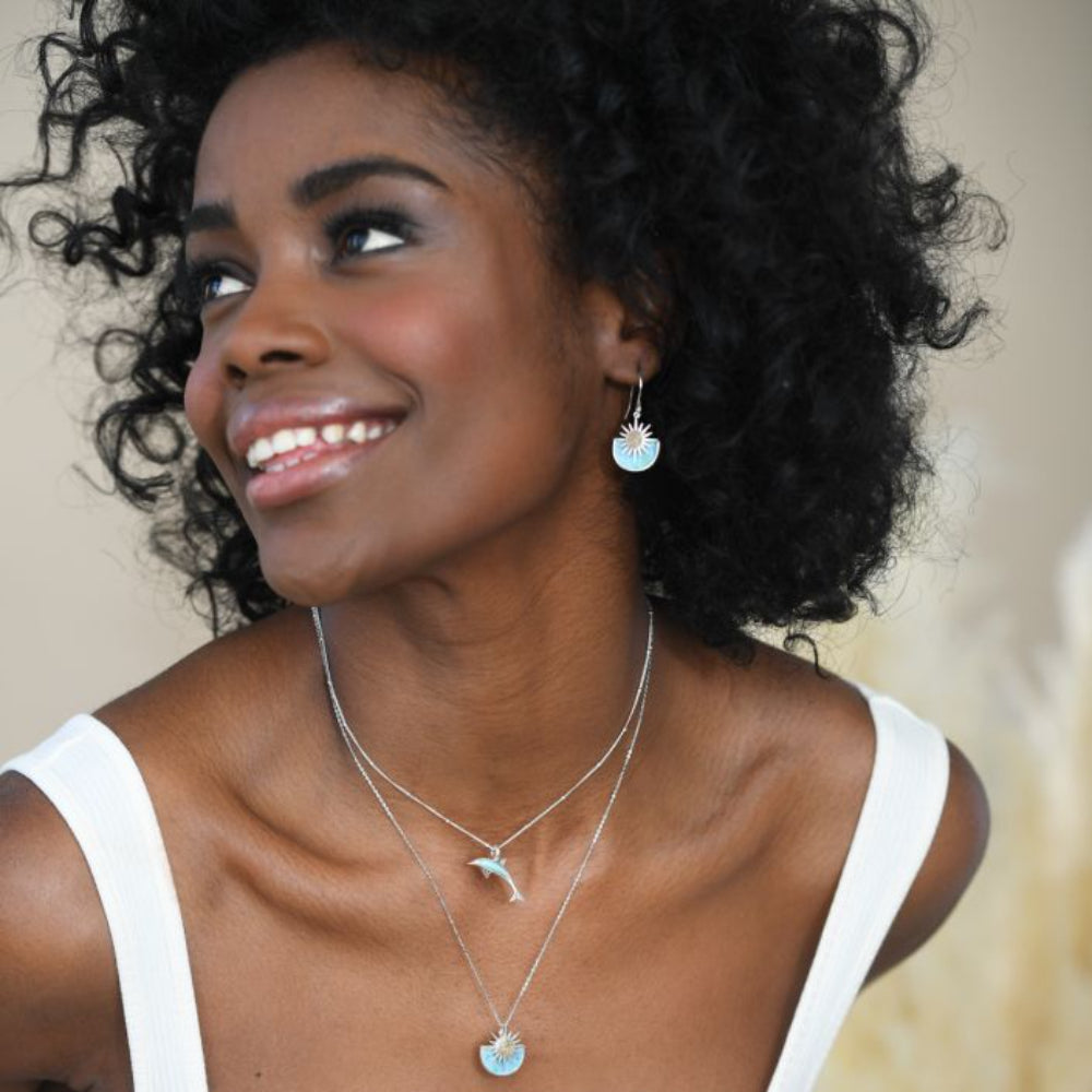 Dune Dolphin Necklace - Larimar