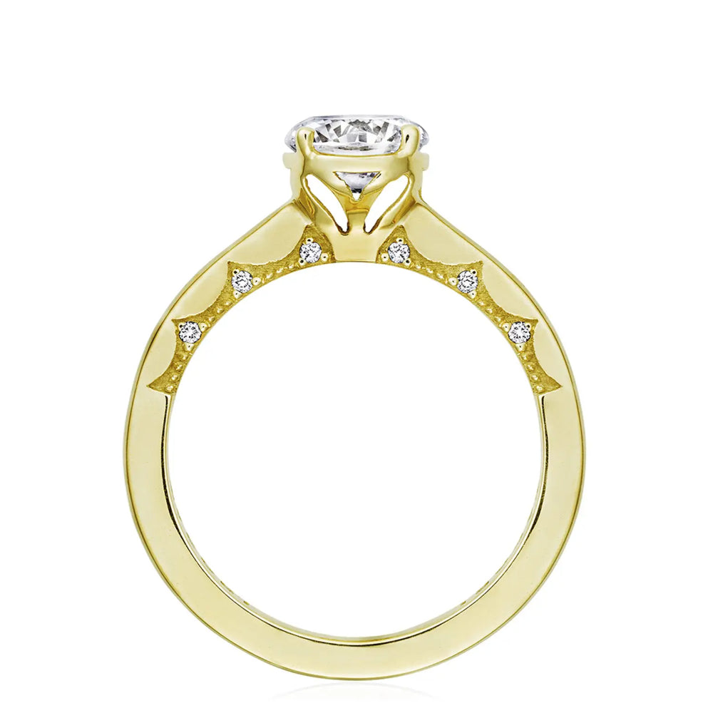 Tacori Coastal Crescent Round Solitaire Engagement Ring