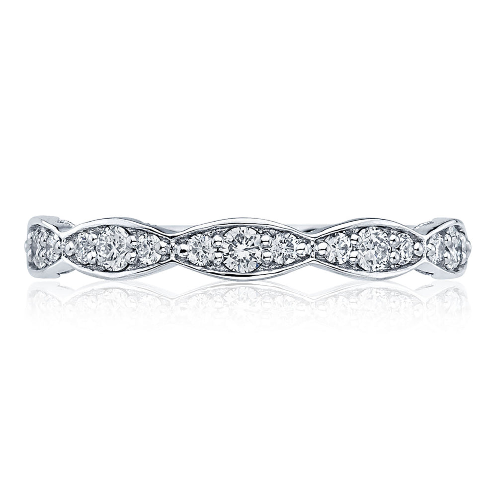 Tacori 18k Gold Sculpted Crescent Marquise Design Wedding Band
