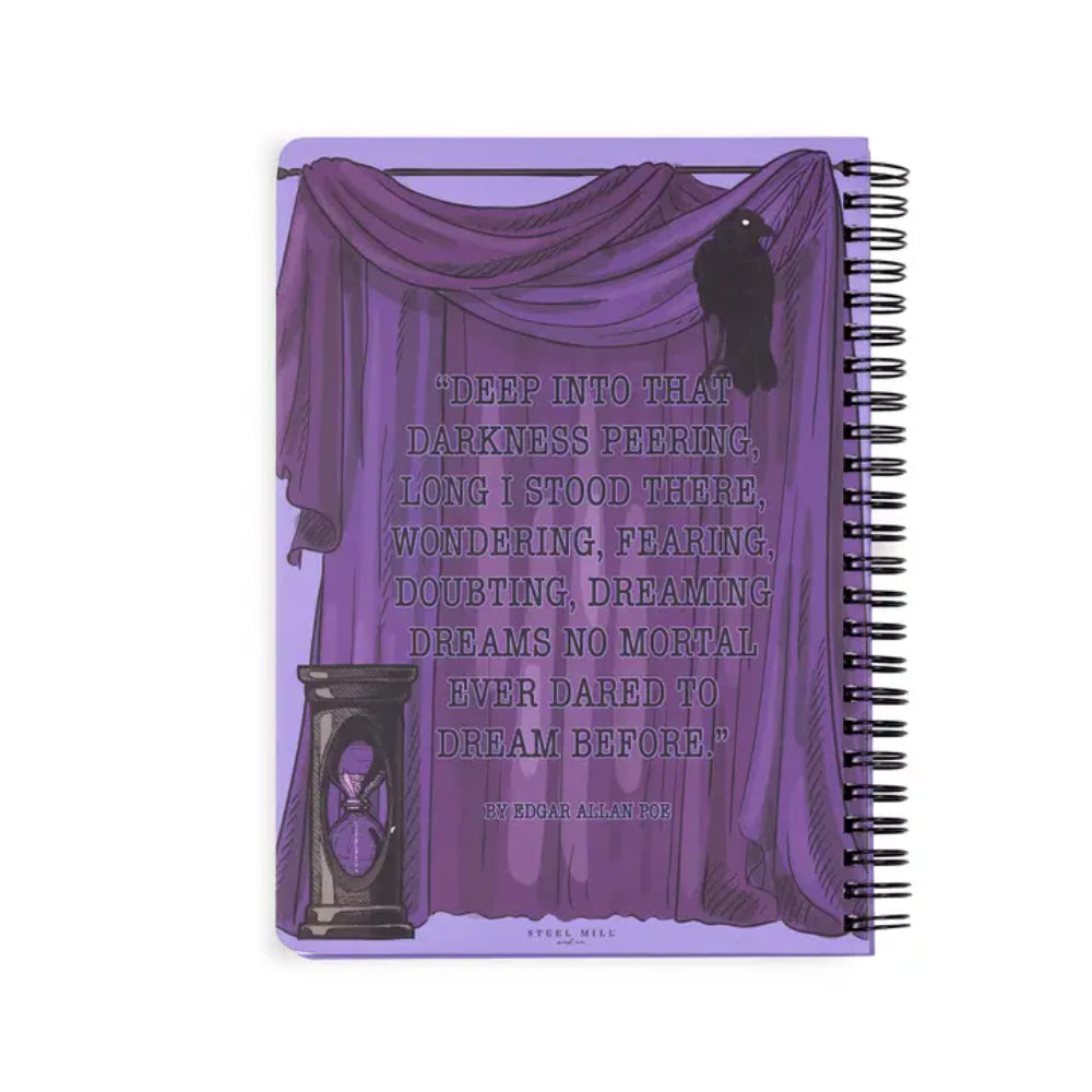 Steel Mill and Co. Mini Notebook, the Raven - Purple