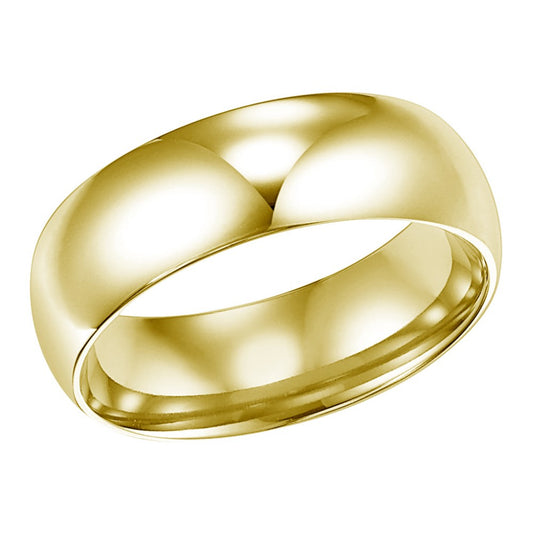 14k Plain Gold Wedding Band 7mm