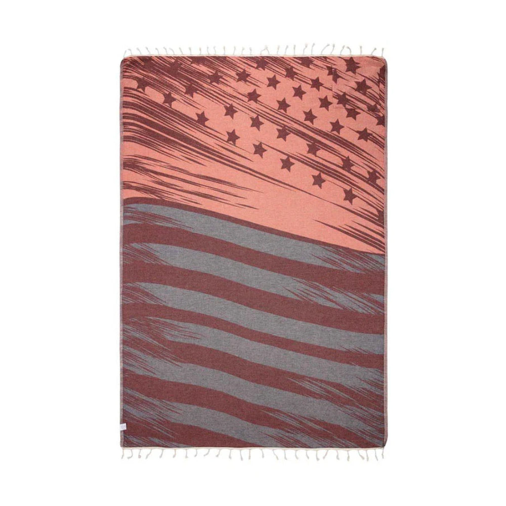 Sand Cloud Vintage Flag Beach Towel With Zip Pocket