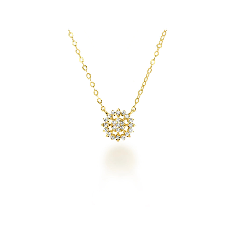 Rachel Reid 14k Diamond Pendant Necklace