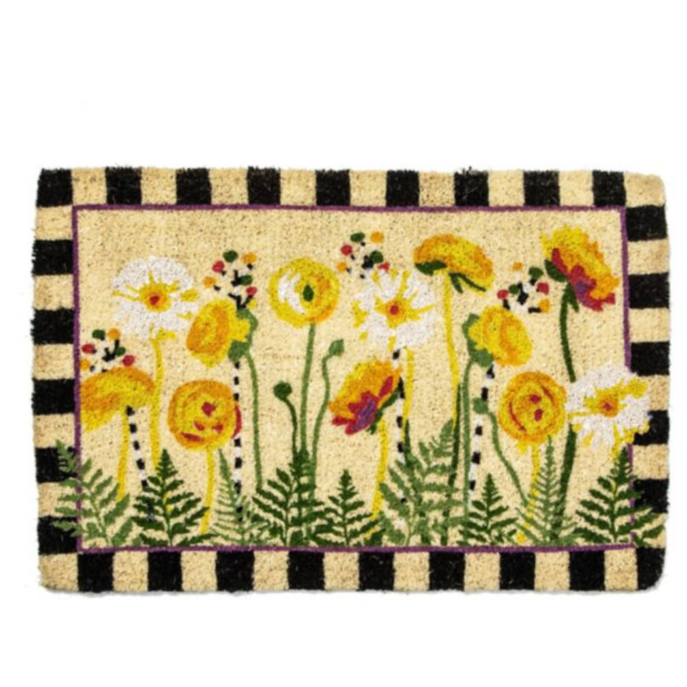 MacKenzie-Childs Everything Is Coming Up Daisies Entrance Mat *In-store Pick up Only*