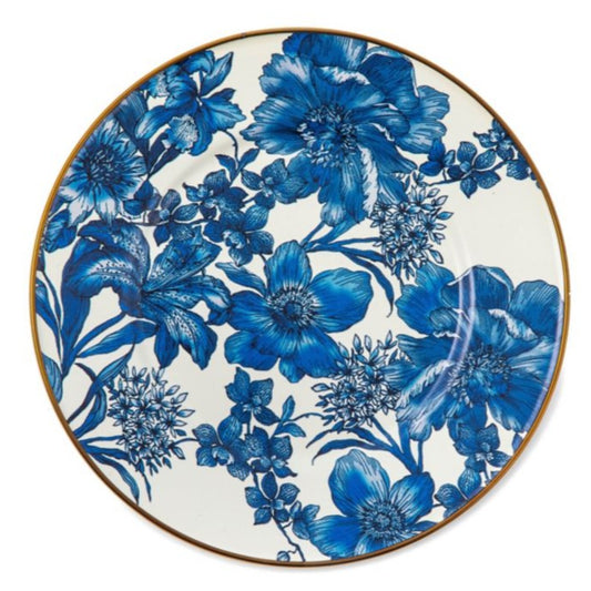 MacKenzie-Childs English Garden Enamel Salad/Dessert Plate - Royal