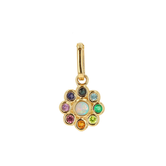 Rachel Reid 14k Rainbow Gemstone Flower Charm