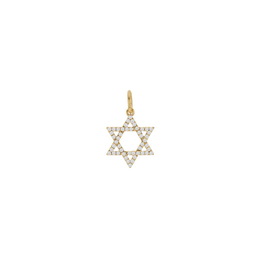 Rachel Reid 14k Diamond Jewish Star Charm