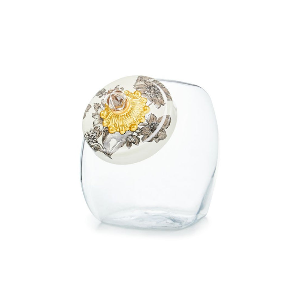 Mackenzie-Childs Sweets Jar with Sterling English Garden Lid