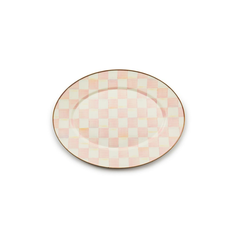 MacKenzie-Childs Rosy Check Oval Platter