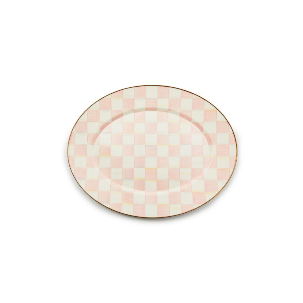 MacKenzie-Childs Rosy Check Oval Platter