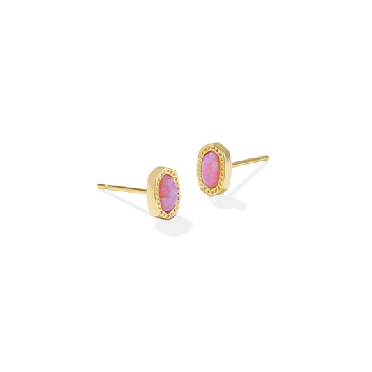 Kendra Scott Mini Ellie Stud Earrings - Gold Carnation Kyocera Opal