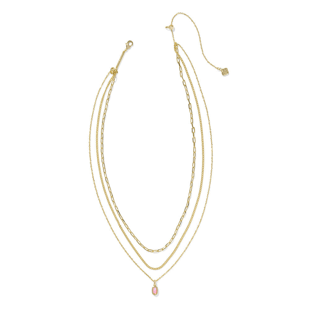 Kendra Scott Gold Mini Elisa Triple Strand Necklace