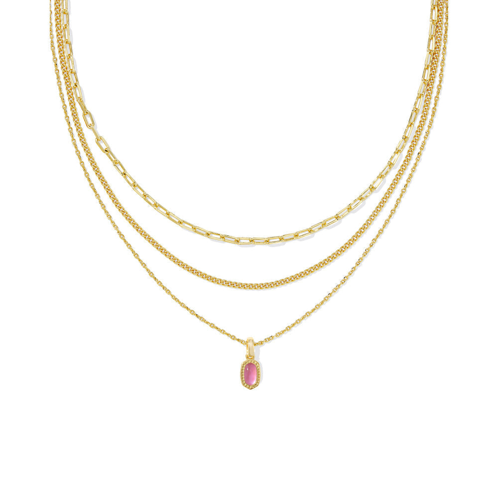 Kendra Scott Gold Mini Elisa Triple Strand Necklace