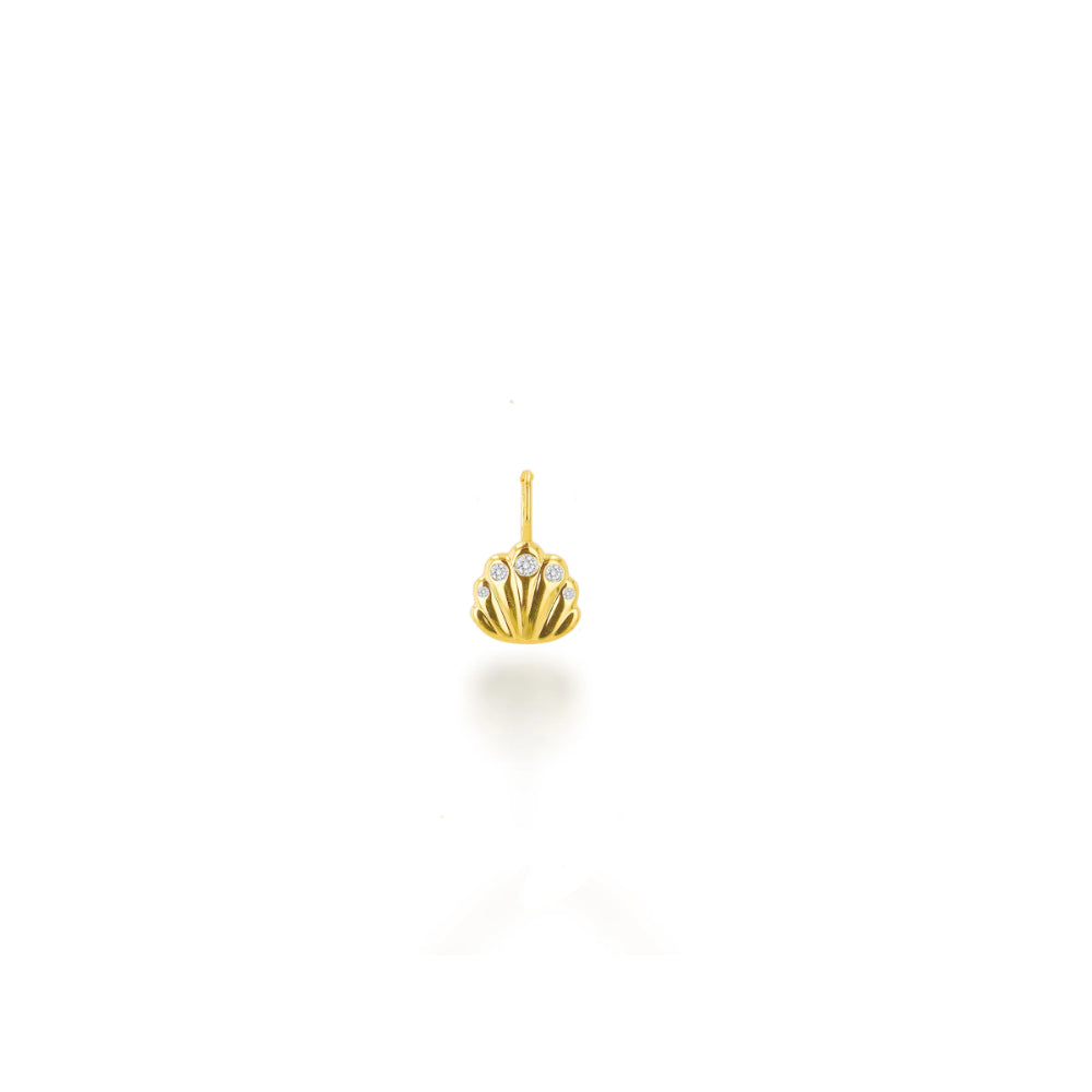 Rachel Reid 14k Diamond Shell Charm