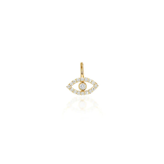 Rachel Reid 14k Diamond Evil Eye Charm