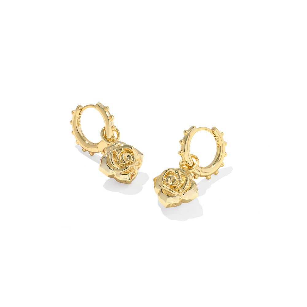 Kendra Scott Gold Mallory Rose Huggie Earrings