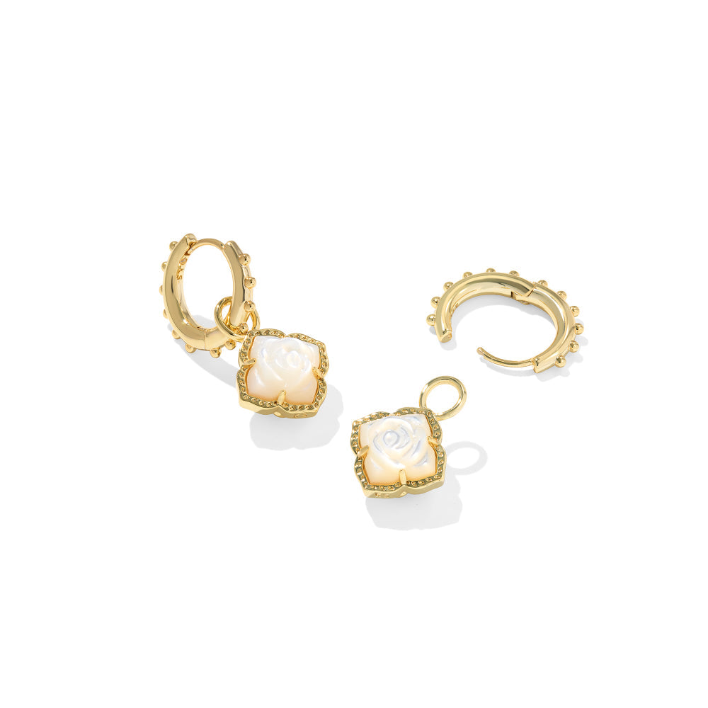 Kendra Scott Gold Mallory Rose Huggie Earrings