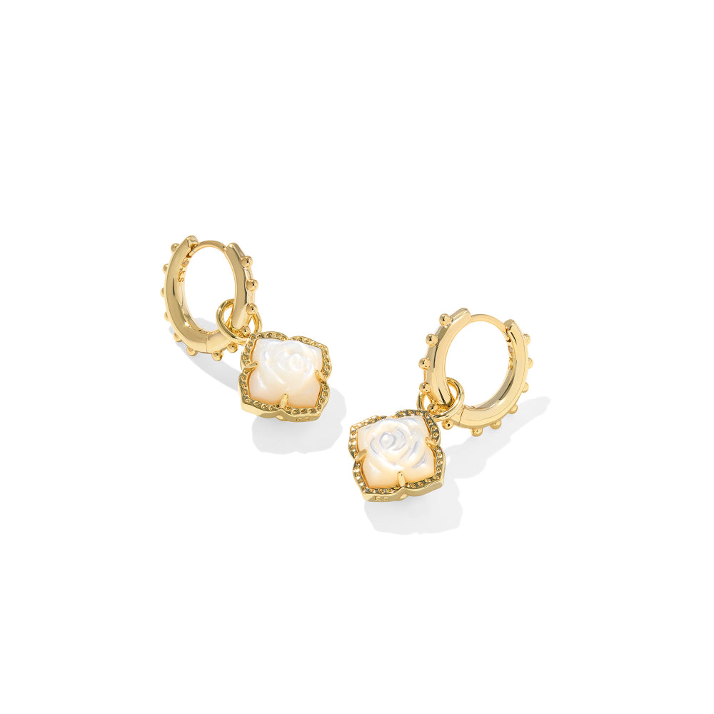 Kendra Scott Gold Mallory Rose Huggie Earrings