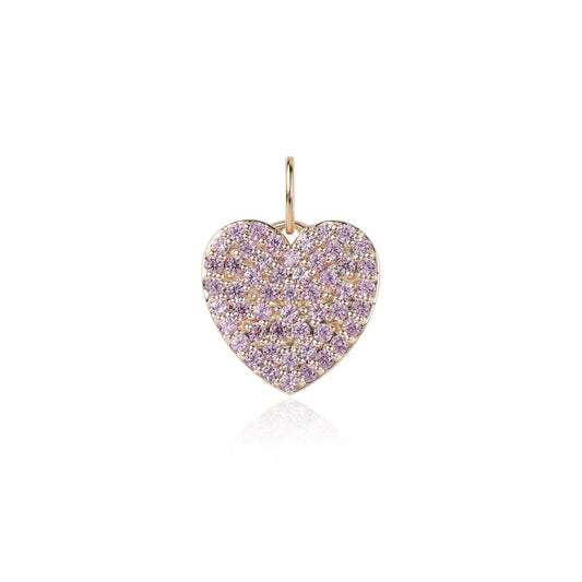 Rachel Reid 14k Pink Sapphire Heart Charm