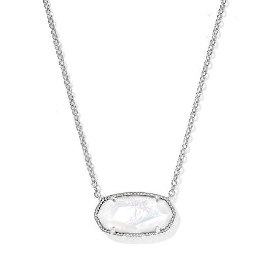 Kendra Scott Silver Elisa Statement Short Pendant Necklace
