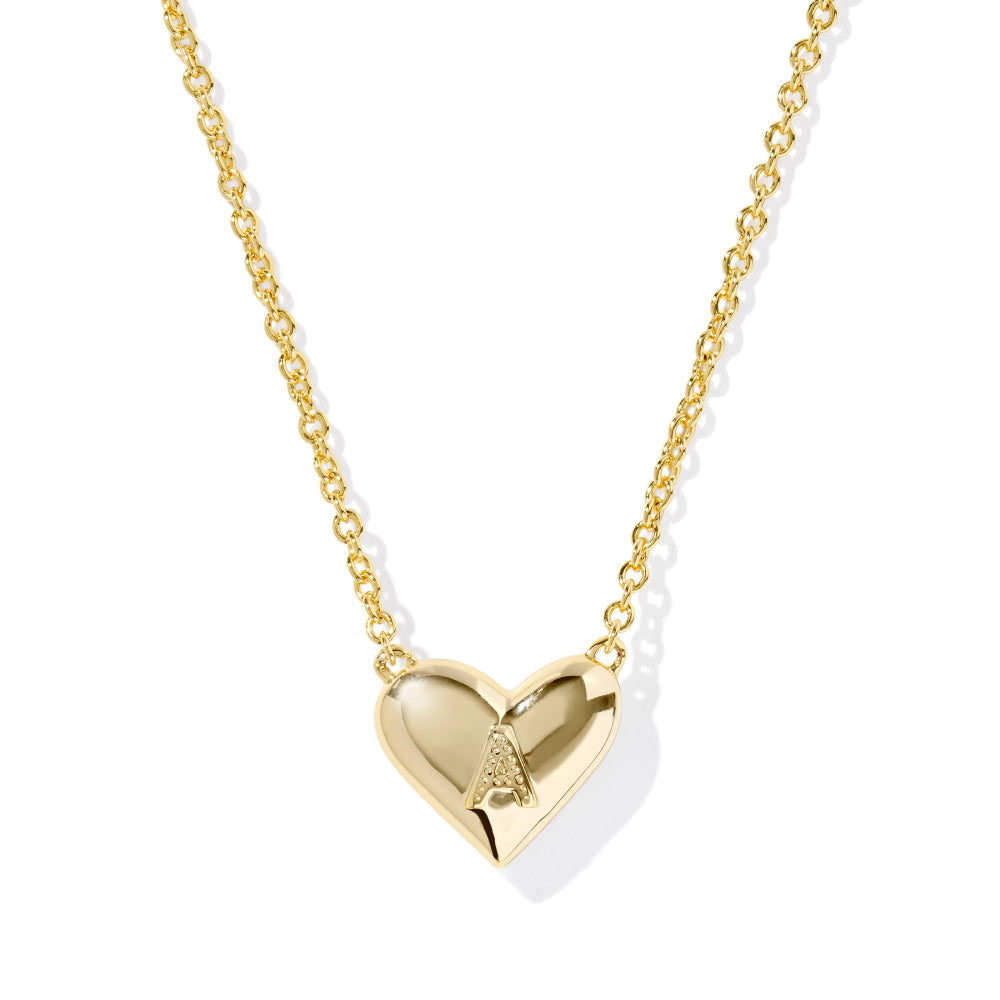 Kendra Scott Gold Heart Letter Short Pendant Necklace - Ivory Mother of Pearl