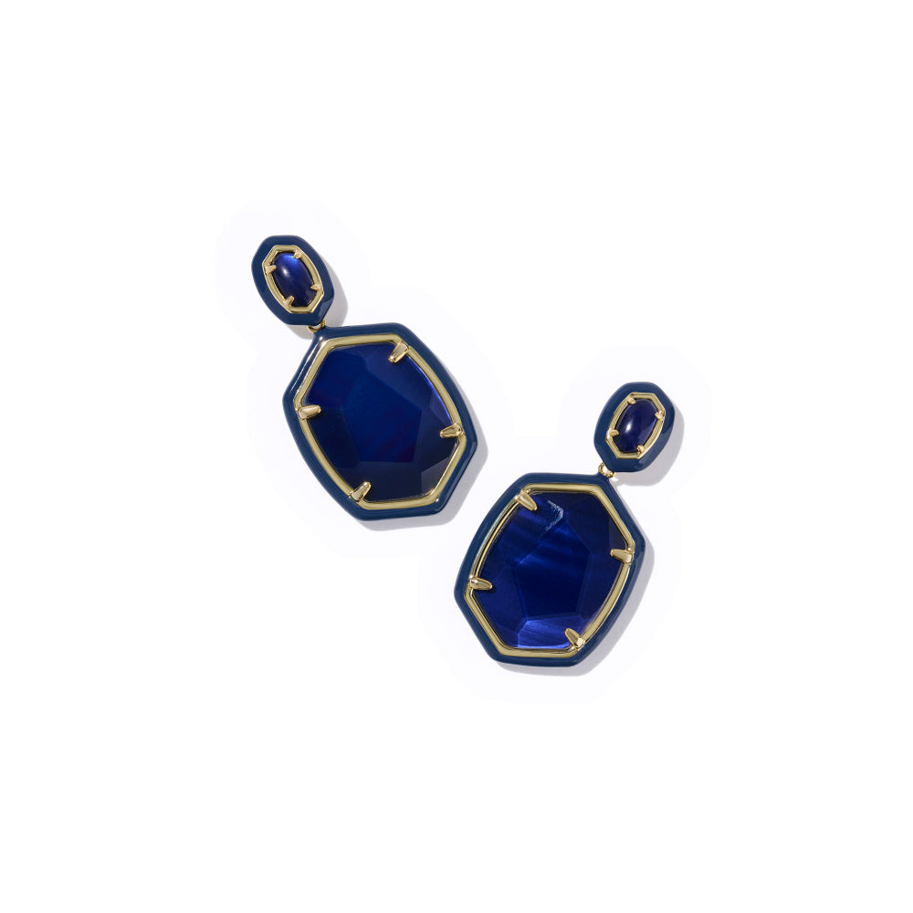 Kendra Scott Gold Daphne Enamel Frame Drop Earrings
