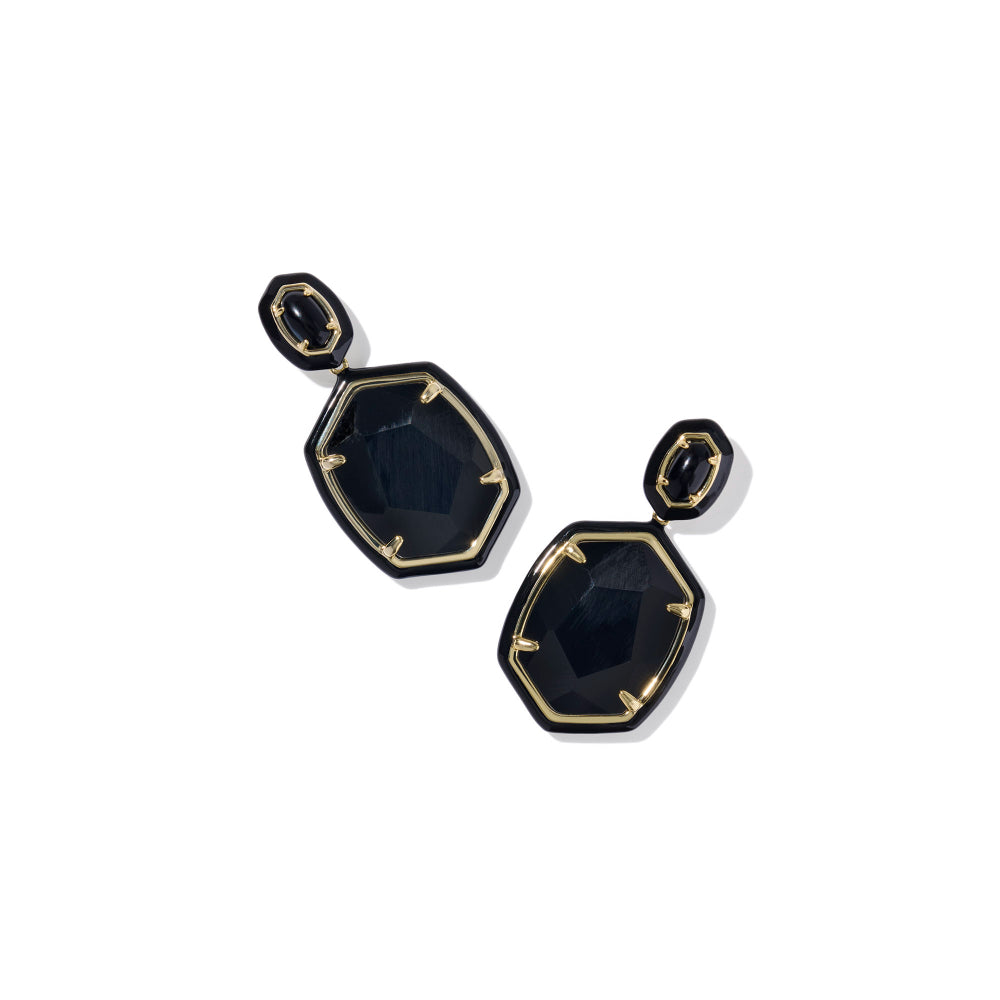 Kendra Scott Gold Daphne Enamel Frame Drop Earrings