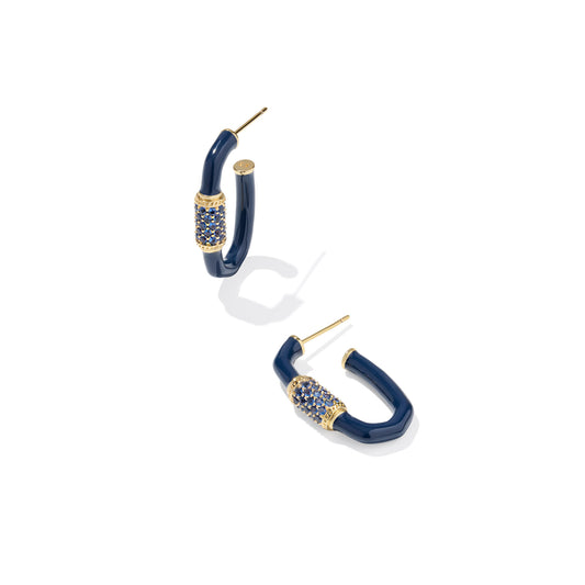 Kendra Scott Gold Emery Enamel Hoop Earrings