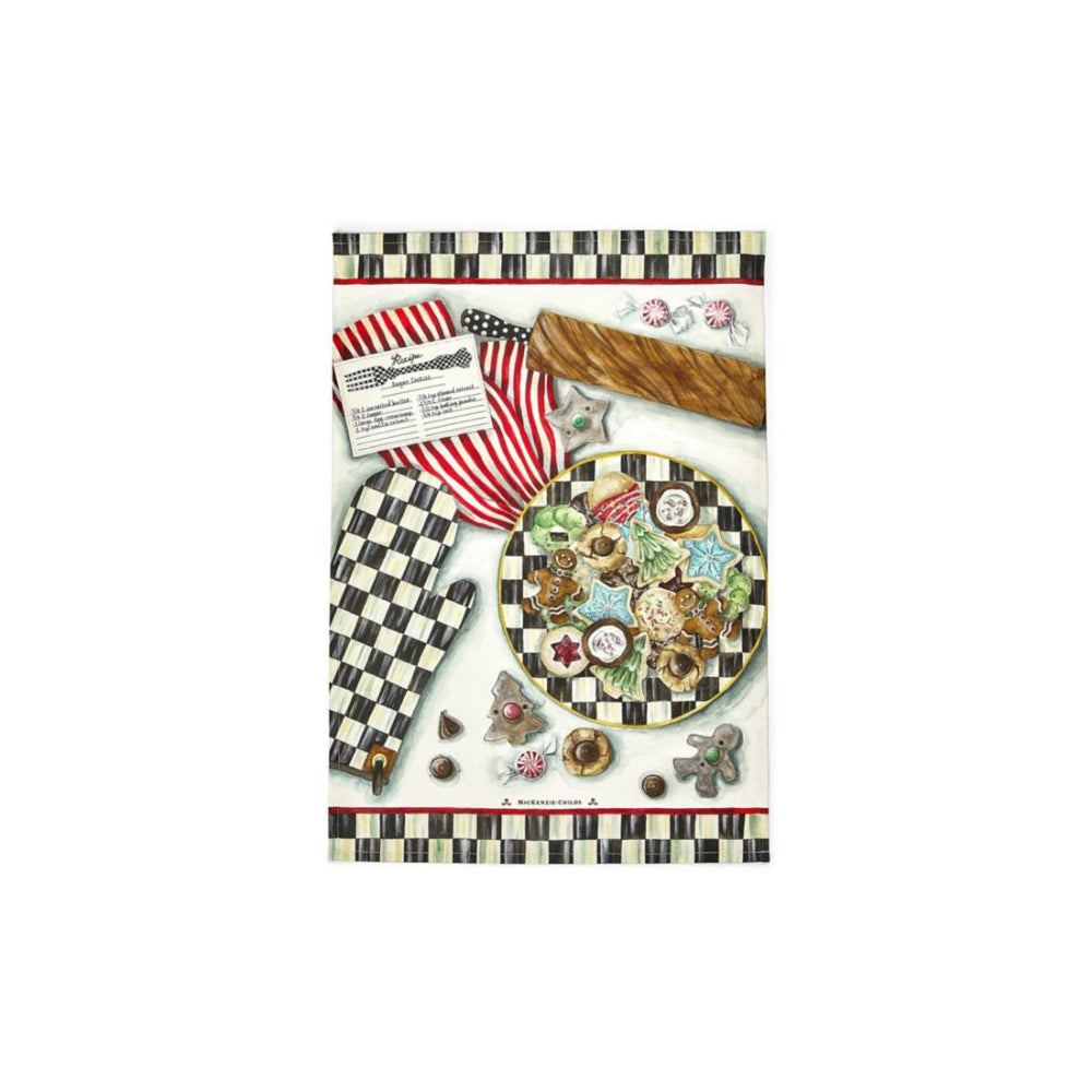 MacKenzie-Childs Christmas Cookie Recipe Dish Towel