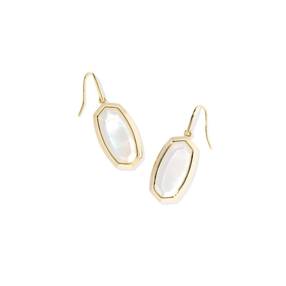 Kendra Scott Gold Dani Bezel Drop Earrings
