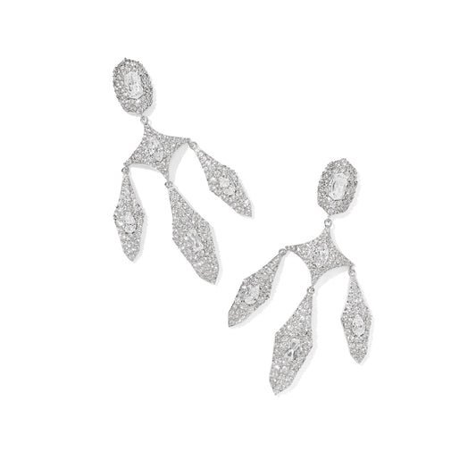 Kendra Scott Silver Bella Statement Earrings