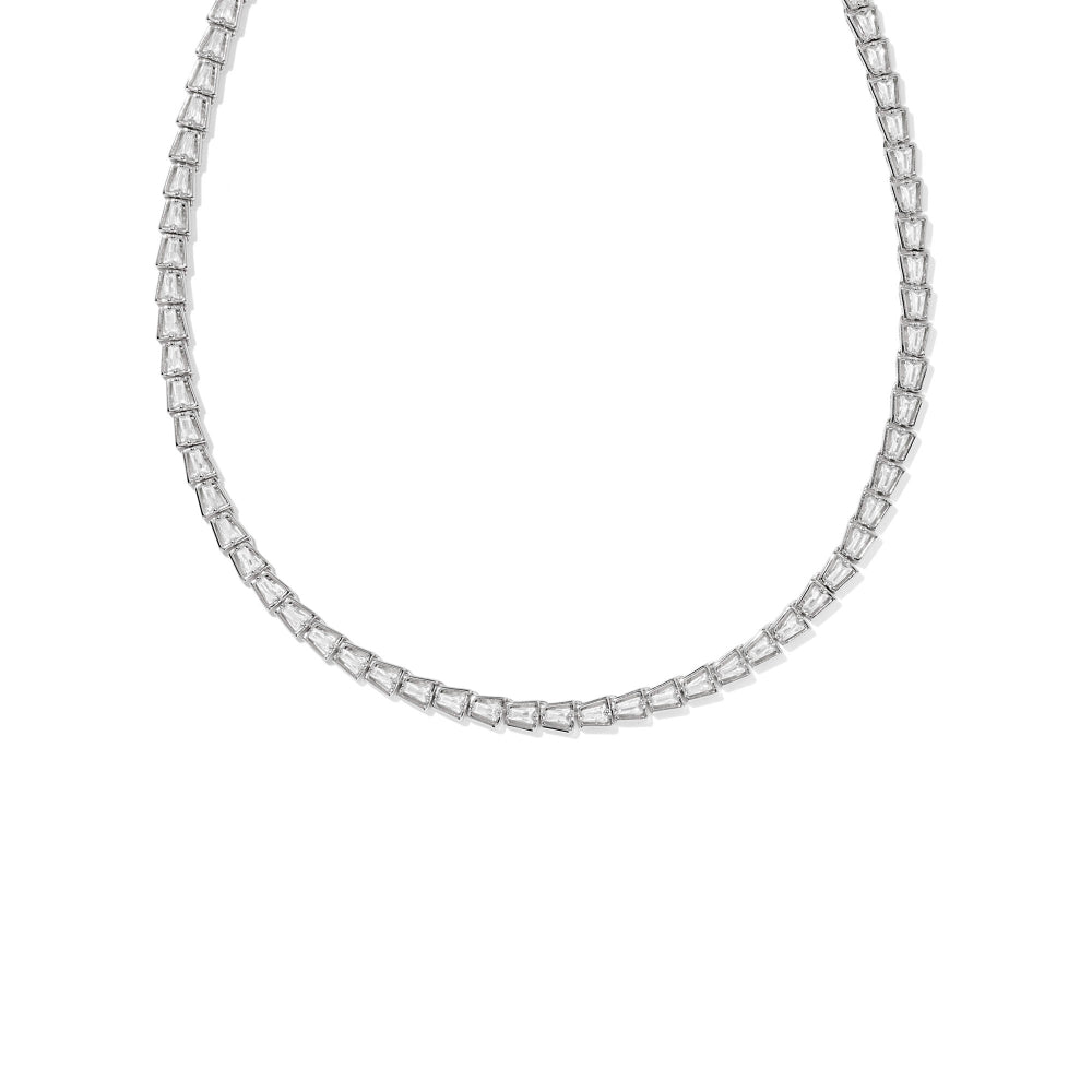 Kendra Scott Bella Tennis Necklace in White CZ