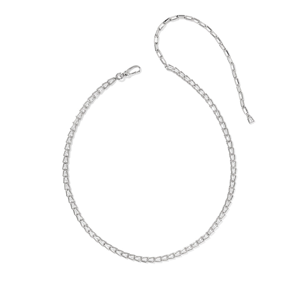 Kendra Scott Bella Tennis Necklace in White CZ