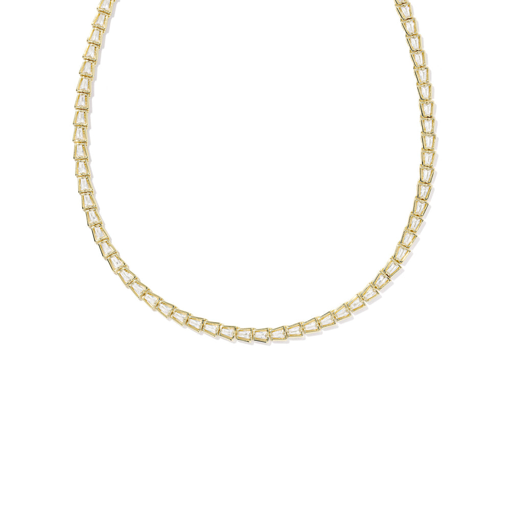 Kendra Scott Bella Tennis Necklace in White CZ