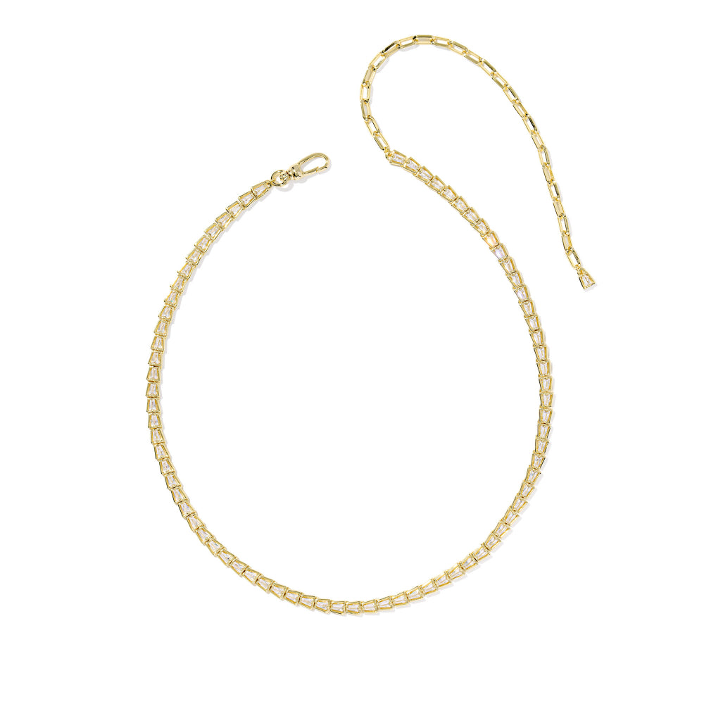 Kendra Scott Bella Tennis Necklace in White CZ