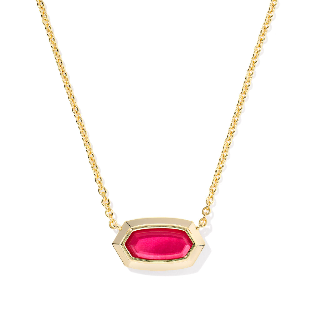 Kendra Scott Gold Elisa Bezel Short Pendant Necklace