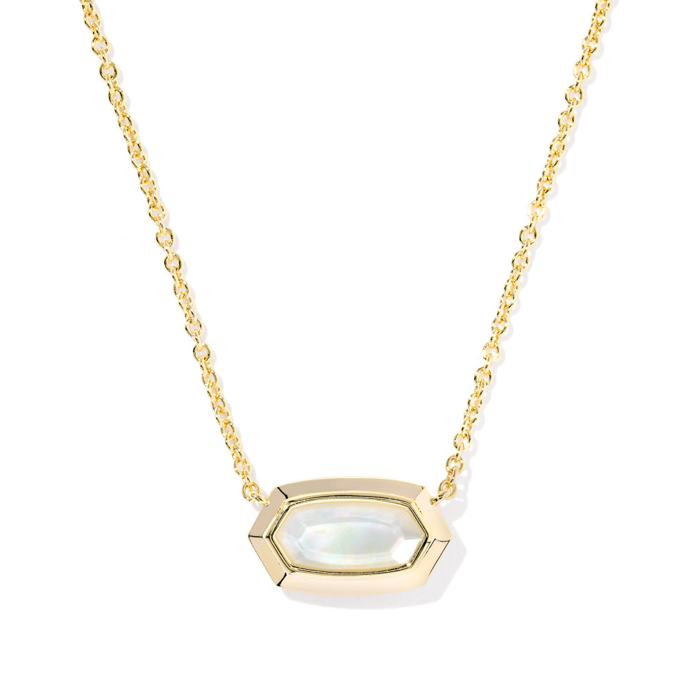 Kendra Scott Gold Elisa Bezel Short Pendant Necklace