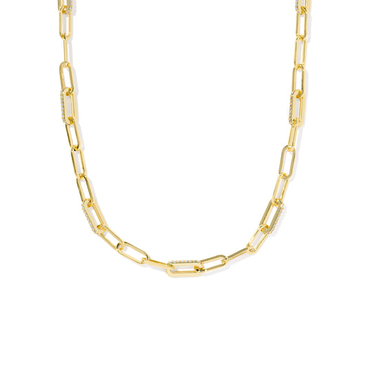 Kendra Scott Bella Chain Necklace in White CZ