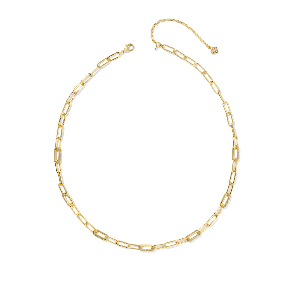 Kendra Scott Bella Chain Necklace in White CZ