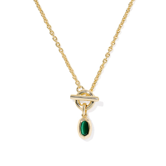 Kendra Scott Gold Mini Elisa Toggle Short Pendant Necklace