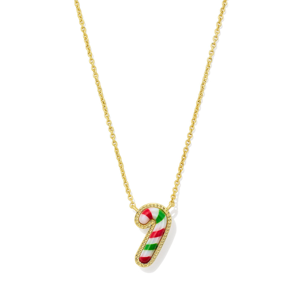 Kendra Scott Red and Green Candy Cane Short Pendant Necklace