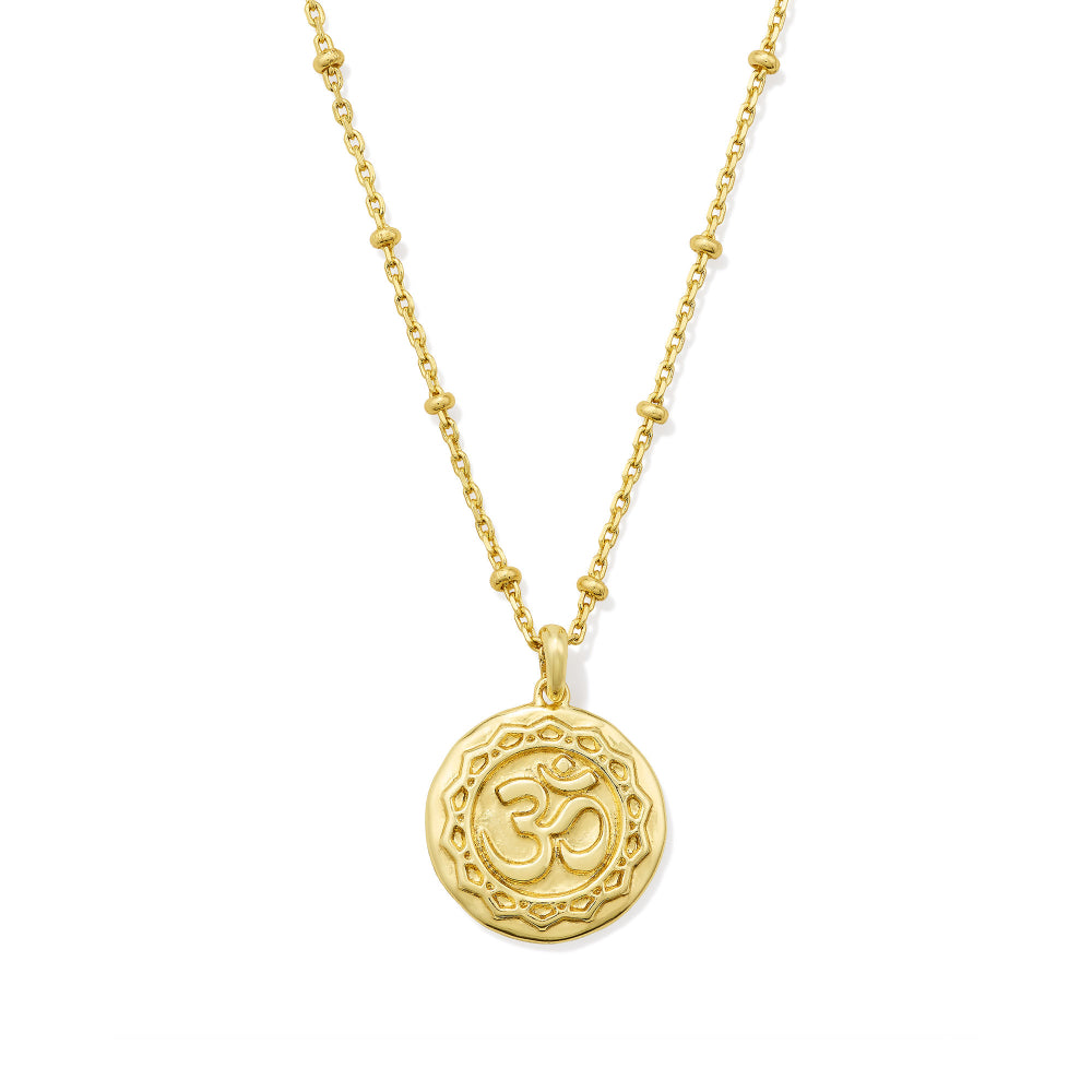 Kendra Scott OM Coin Short Pendant Necklace