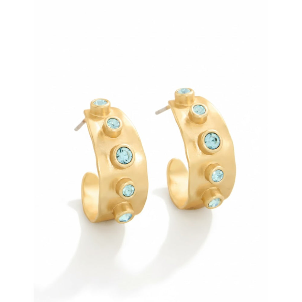 Spartina Estate Petite Hoop Earrings - Blue